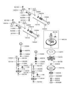 Kawasaki Fr651v-As05 Valve And Camshaft Diagram and Parts List for Z-FORCES48LP 17AP5BHB-17AP5BHB710 Cub Cadet Lawn Tractor
